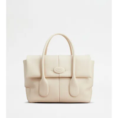 Tod's Di Bag Reverse In Leather Small In White
