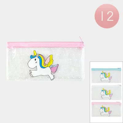 Fashnzfab 12pcs - Unicorn Printed Pouch Bags In Multi