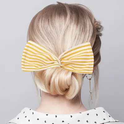 Fashnzfab Striped Deft Bun Maker Hairband In Brown