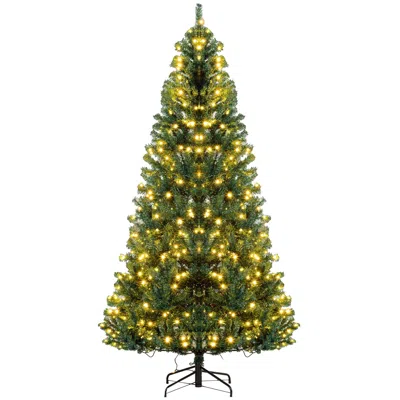 Hivvago 7.5 Ft Tall Prelit Christmas Tree Douglas Fir Artificial Christmas Tree With Realistic Branches In Multi