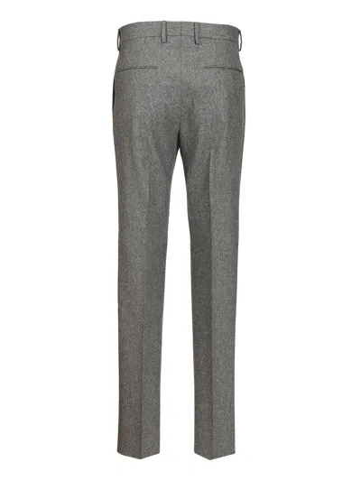 Tagliatore Pantalone Tag Flanella Lana Super 100s Nero Trousers Grey In Gray