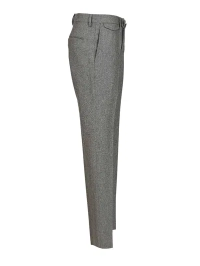 Tagliatore Pantalone Tag Flanella Lana Super 100s Nero Trousers Grey In Gray