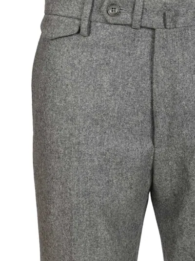 Tagliatore Pantalone Tag Flanella Lana Super 100s Nero Trousers Grey In Gray