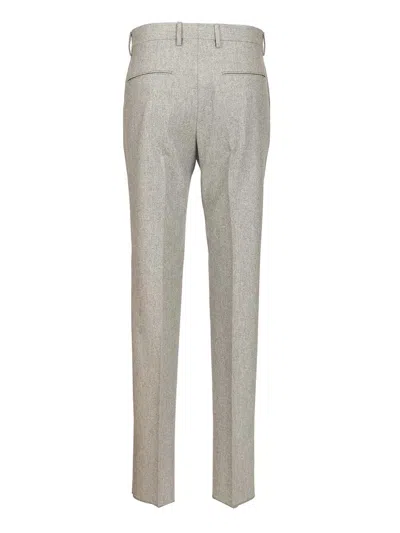 Tagliatore Pantalone Tag Flanella Lana Super 100s Nero Trousers Grey In Gray
