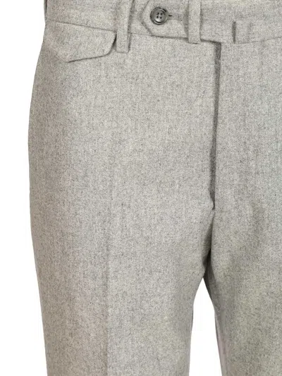 Tagliatore Pantalone Tag Flanella Lana Super 100s Nero Trousers Grey In Gray