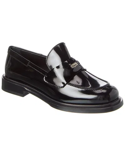 Ferragamo Nyx Embellished Patent-leather Loafers In Black