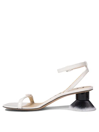 Loewe Petal Brush Sandals White In White