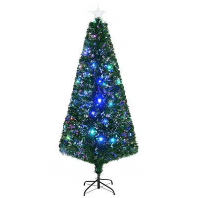 Hivvago 6 Ft Tall Douglas Fir Pre-lit Artificial Christmas Tree With Realistic Branches In Multi