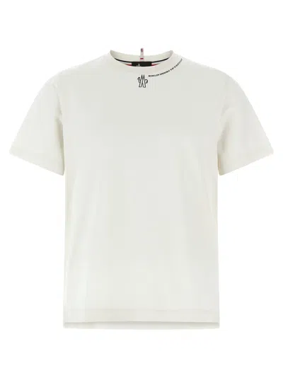 Moncler Crew Neck Printed Short Sleeve T-shirt In White