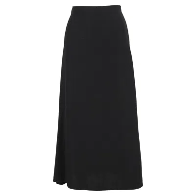 The Row Midi Skirt In Black Viscose In Black