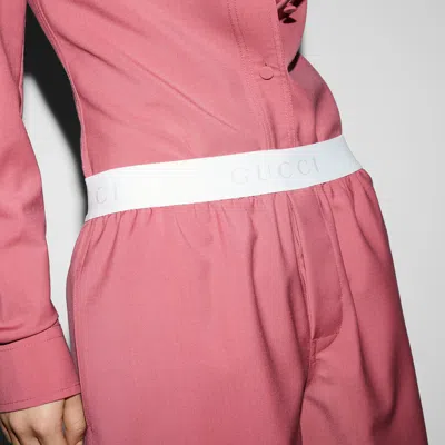 Gucci Wool Bermuda Shorts In Pink
