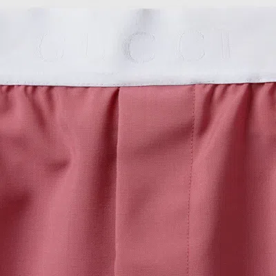 Gucci Wool Bermuda Shorts In Pink