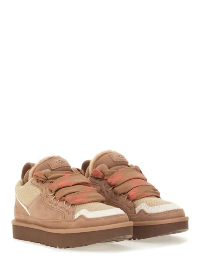 Ugg Webbing Heel Strap Logo Patch Sneakers In Brown