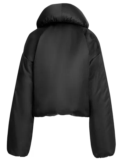 Alaïa Taffeta Padded Bomber Jacket In Black