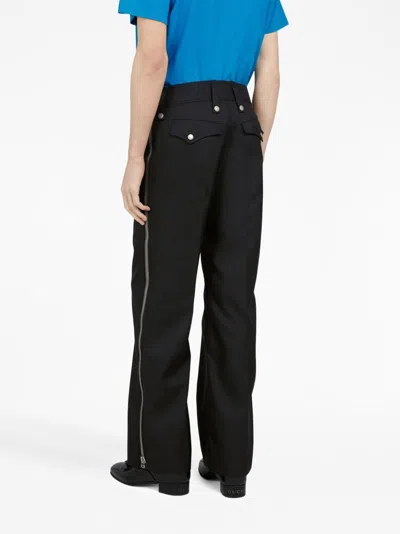 Gucci Stud-embellished Straight-leg Pants In Black