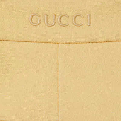 Gucci Wool Straight-leg Pants In Gold