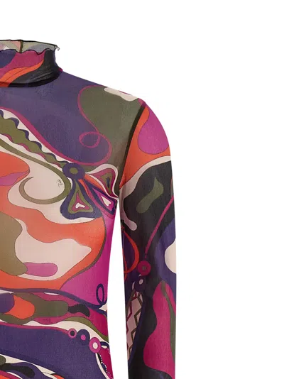 Pucci Orchid Print Dress In Multi