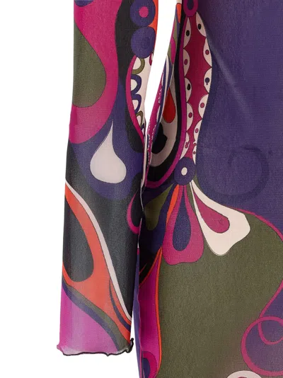 Pucci Orchid Print Dress In Multi
