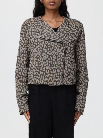 Hugo Boss Jacket Boss Woman Color Multicolor In Gray