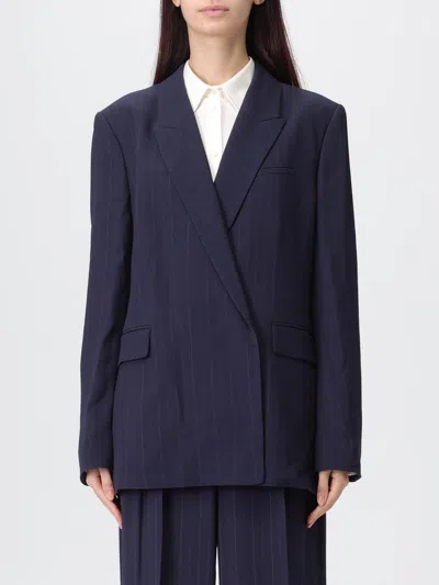 Hugo Boss Jacket Boss Woman Color Blue In Blue