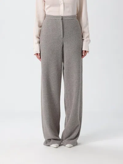 Emporio Armani Pants  Woman Color Champagne In Gray