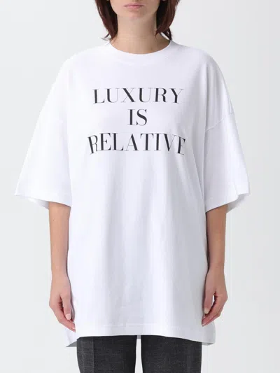 Moschino Graphic Print Relaxed Fit Short Sleeve Top In White