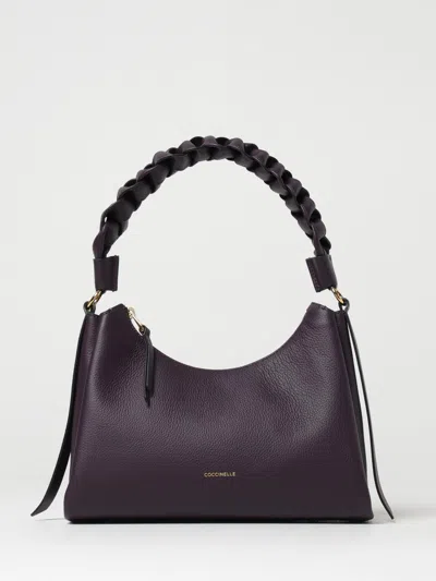 Coccinelle Borsa A Mano In Pelle Double Boheme Small In Purple