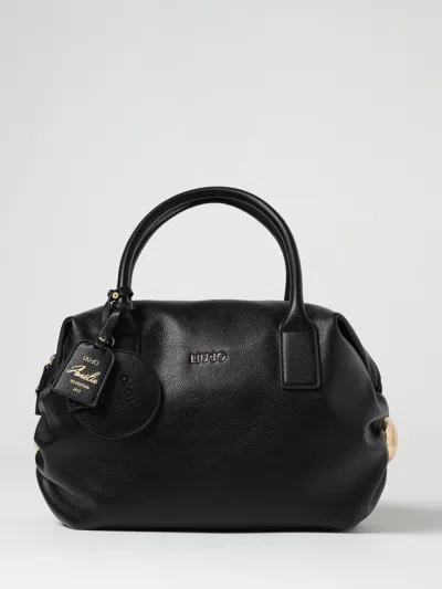 Liu •jo Versatile Bowler Handbag And Shoulder Strap In Black