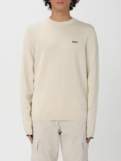 Hugo Boss Sweater Boss Men Color Yellow Cream In Neutral