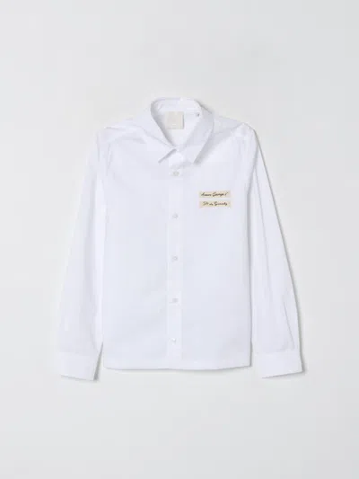 Givenchy White Shirt For Boy With Logo In White