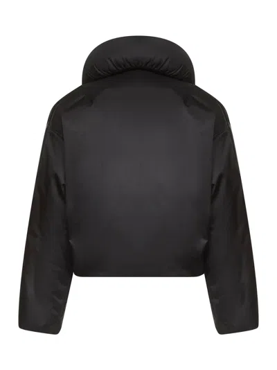 Alaïa Taffeta Padded Bomber Jacket In Black