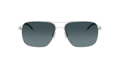 Oliver Peoples Clifton 58mm Polarized Gradient Rectangular Sunglasses In Blue
