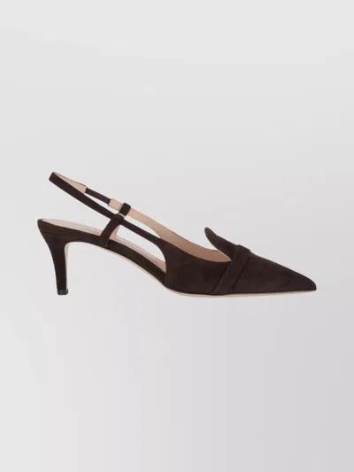 P.a.r.o.s.h Pointed Toe Kitten Heel Slingback Shoes In Multi