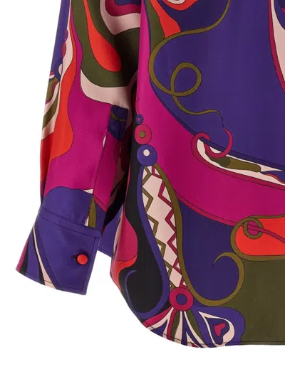 Pucci Orchid Print Shirt In Multi