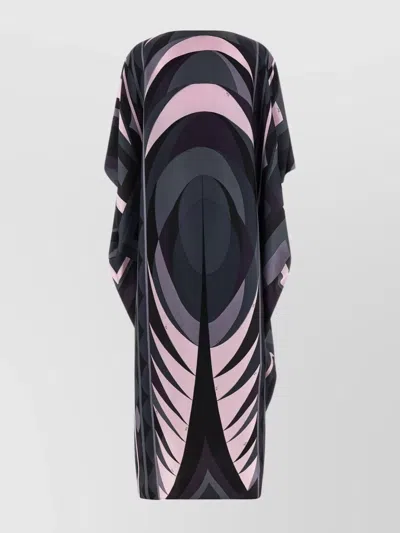Pucci Geometric Pattern Knee-length Loose Fit Kaftan In Blue