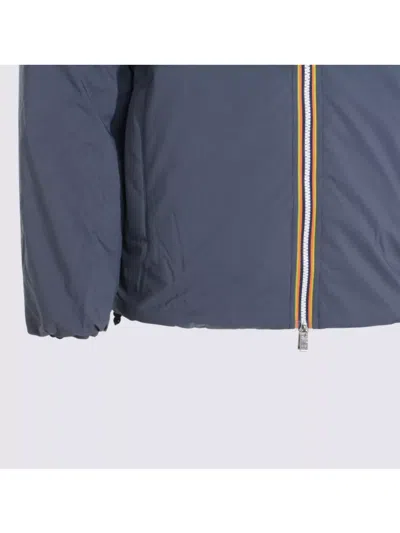 K-way Jack St Warm Double Slim-fit Giacca Reversibile. In Poliestere Elasticizzato Impermeabile. Imbottitu In Blue