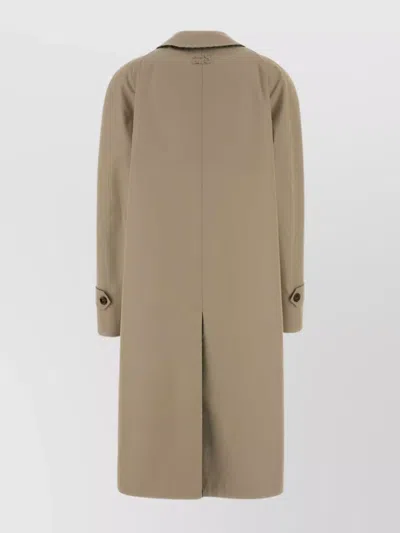 Miu Miu Reversible Trench Coat Featuring Back Vent In Neutral