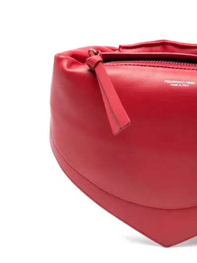 Federico Cina Midi Tortellino Bag In Red