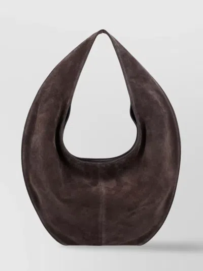 Maeden Market Tote Suede Leather Cocoa In Brown