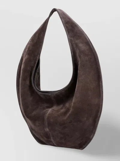 Maeden Market Tote Suede Leather Cocoa In Brown