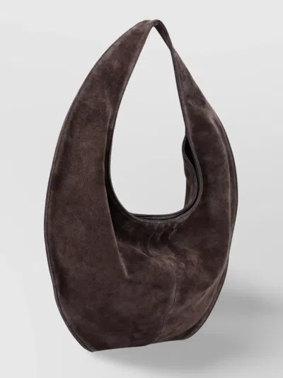 Maeden Market Tote Suede Leather Cocoa In Brown