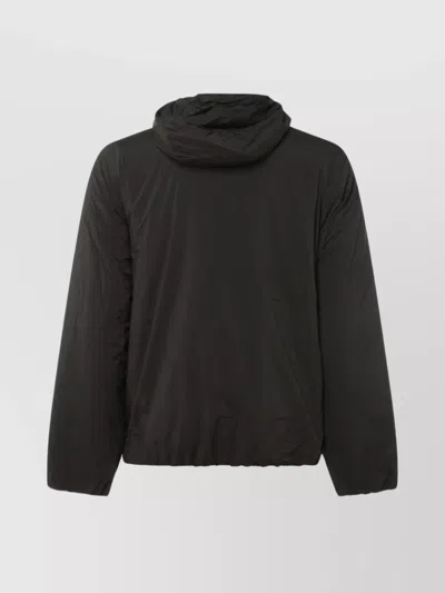 K-way Lightweight Hooded Jacket Elastic Hem In Gray