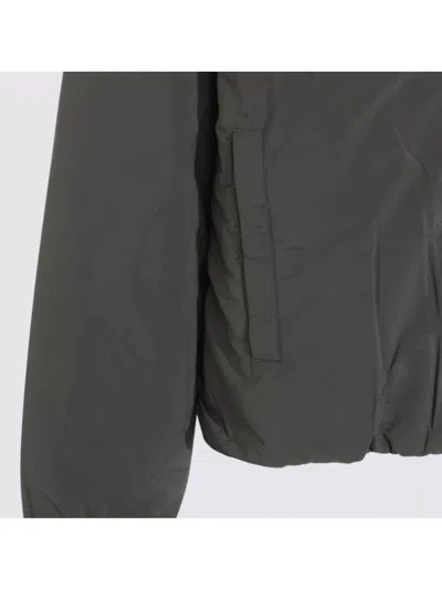 K-way Lightweight Hooded Jacket Elastic Hem In Gray