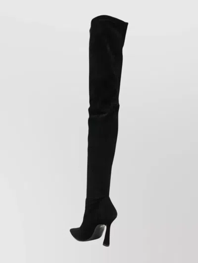 Stuart Weitzman Over-the-knee Stiletto Pointed Toe Boots In Black