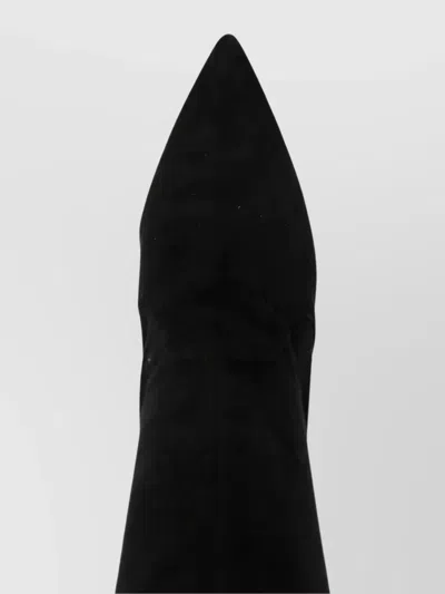 Stuart Weitzman Over-the-knee Stiletto Pointed Toe Boots In Black