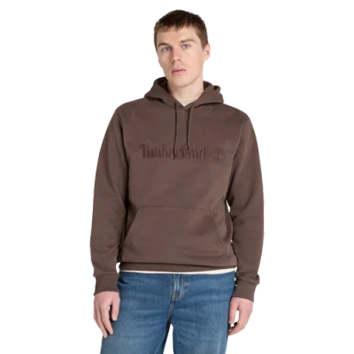 Timberland Mens  Embroidered Pullover Hoodie In Brown