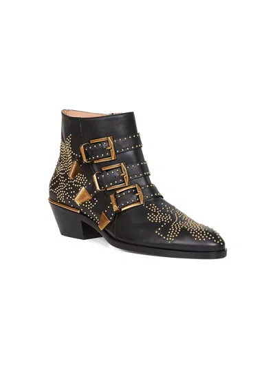Chloé Women Susan Leather Boots In Multi