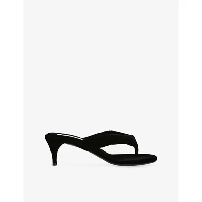 Alaïa Alaia Women Velvet Heel Flip-flops Mule In Black