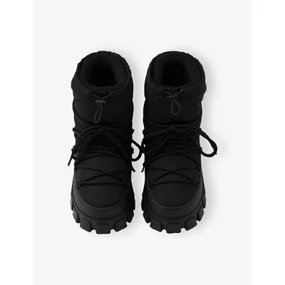 Prada Re-nylon Gabardine Snow Boots In Black