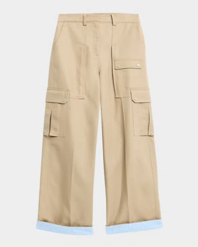 3.1 Phillip Lim Utility Cargo Pants With Contrast Cuffs In Neutral